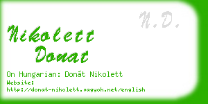 nikolett donat business card