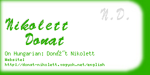 nikolett donat business card